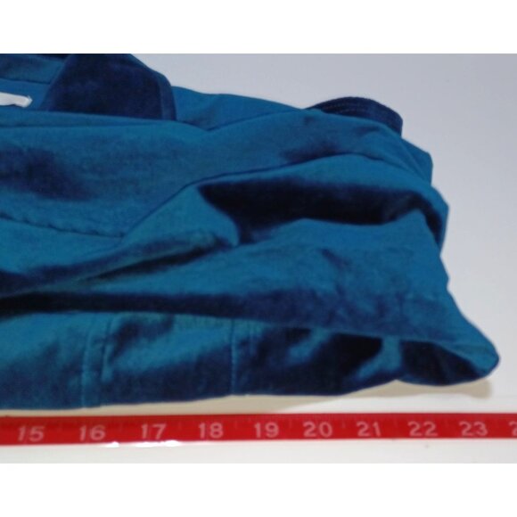 Chicos Velveteen Moto Jacket Teal Blue Womens XL Zip Front Glam Holiday Party - Picture 5 of 7